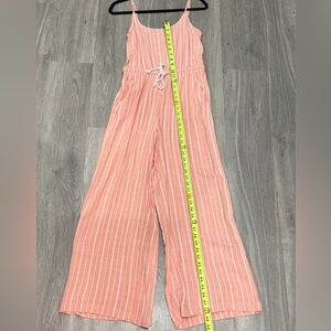 Splendid Polmelo Pink Striped Skylar Jumpsuit Soft Viscose